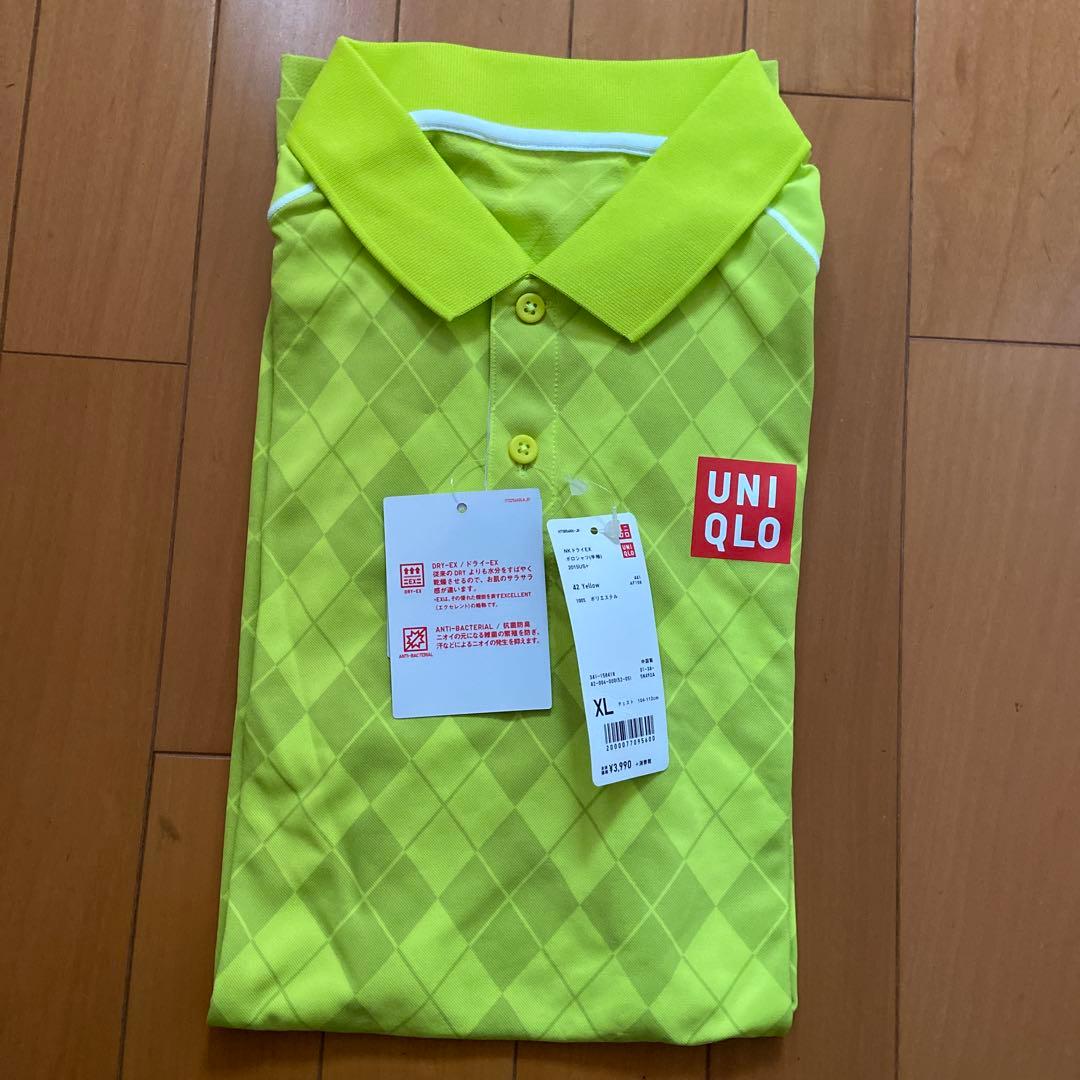 2015年錦織モデルUNIQLO NKドライEXポロシャツ XL イエロー
