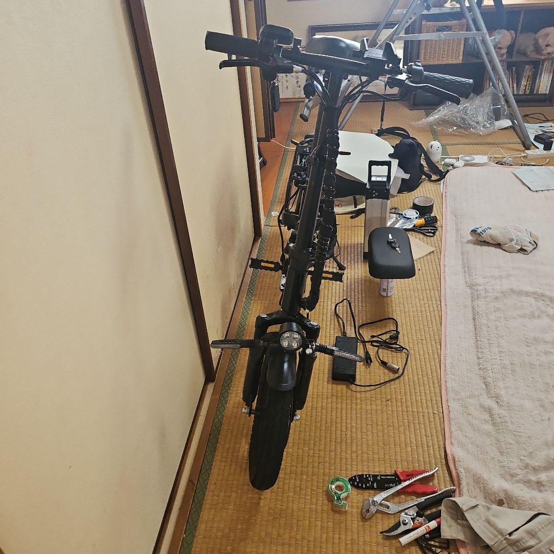 KIK電動アシスト自転車 折りたたみ式 黒
