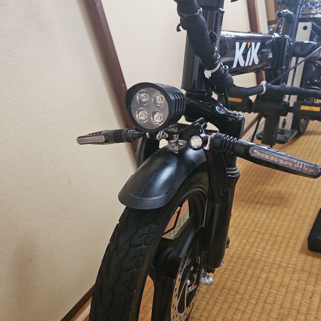 KIK電動アシスト自転車 折りたたみ式 黒