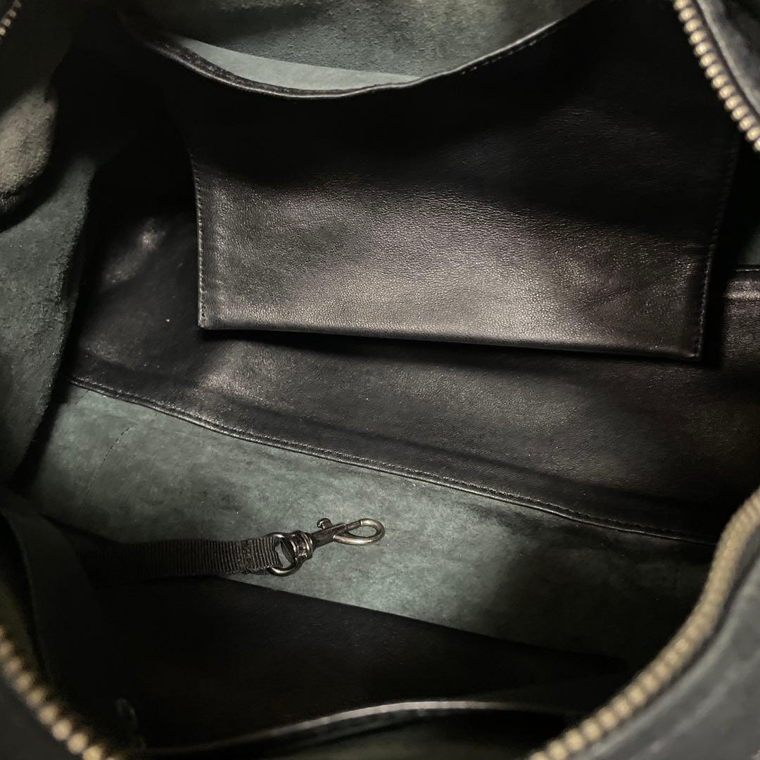 Repetto 軽量ラムスキンバッグ　ボストン　フリル付きレザーバッグ