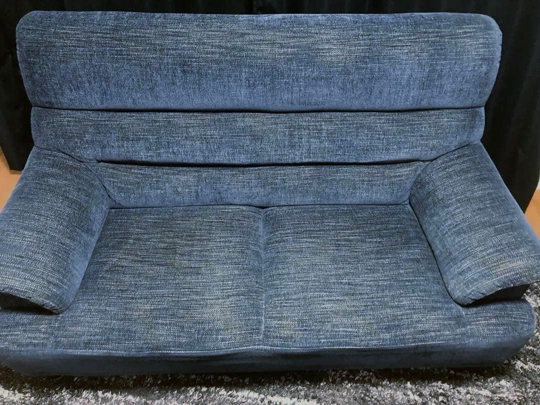 2.5人掛け ファブリックソファ ネイビー　※定価11万8,000円