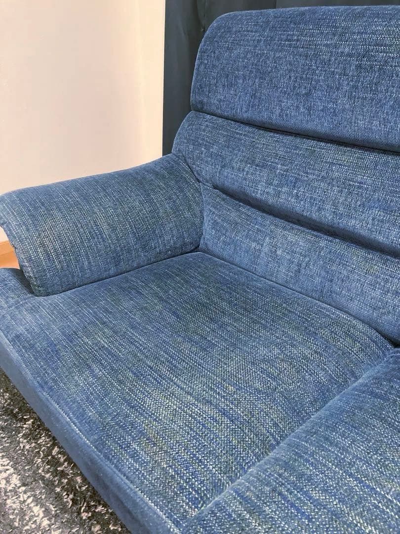 2.5人掛け ファブリックソファ ネイビー　※定価11万8,000円
