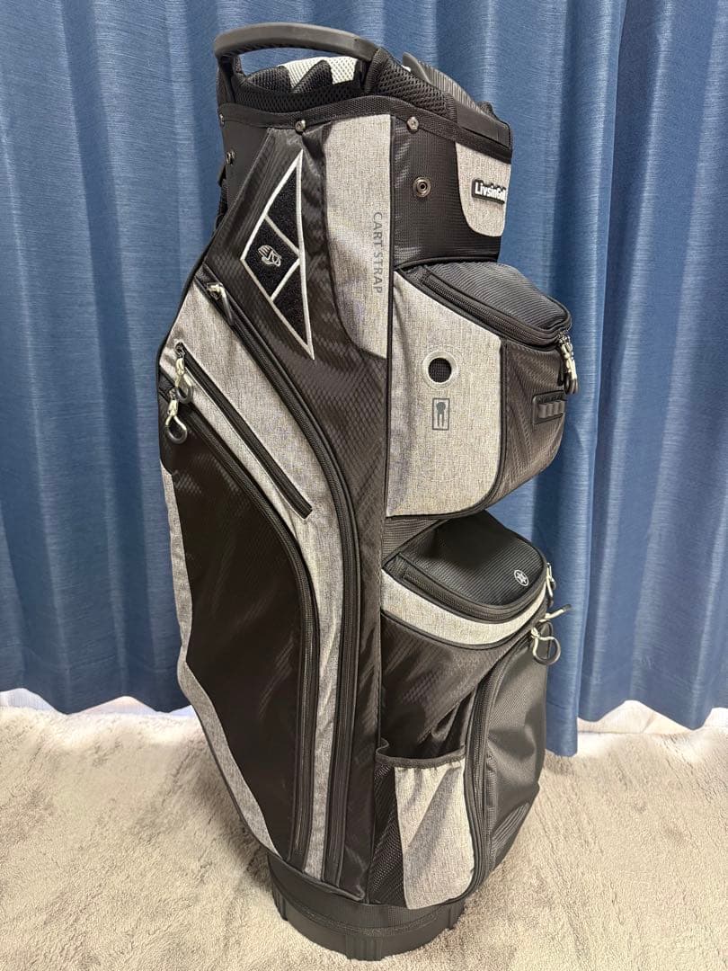 新品 Livsin Golf キャディバッグ ゴルフ9.5型 ブラック グレー