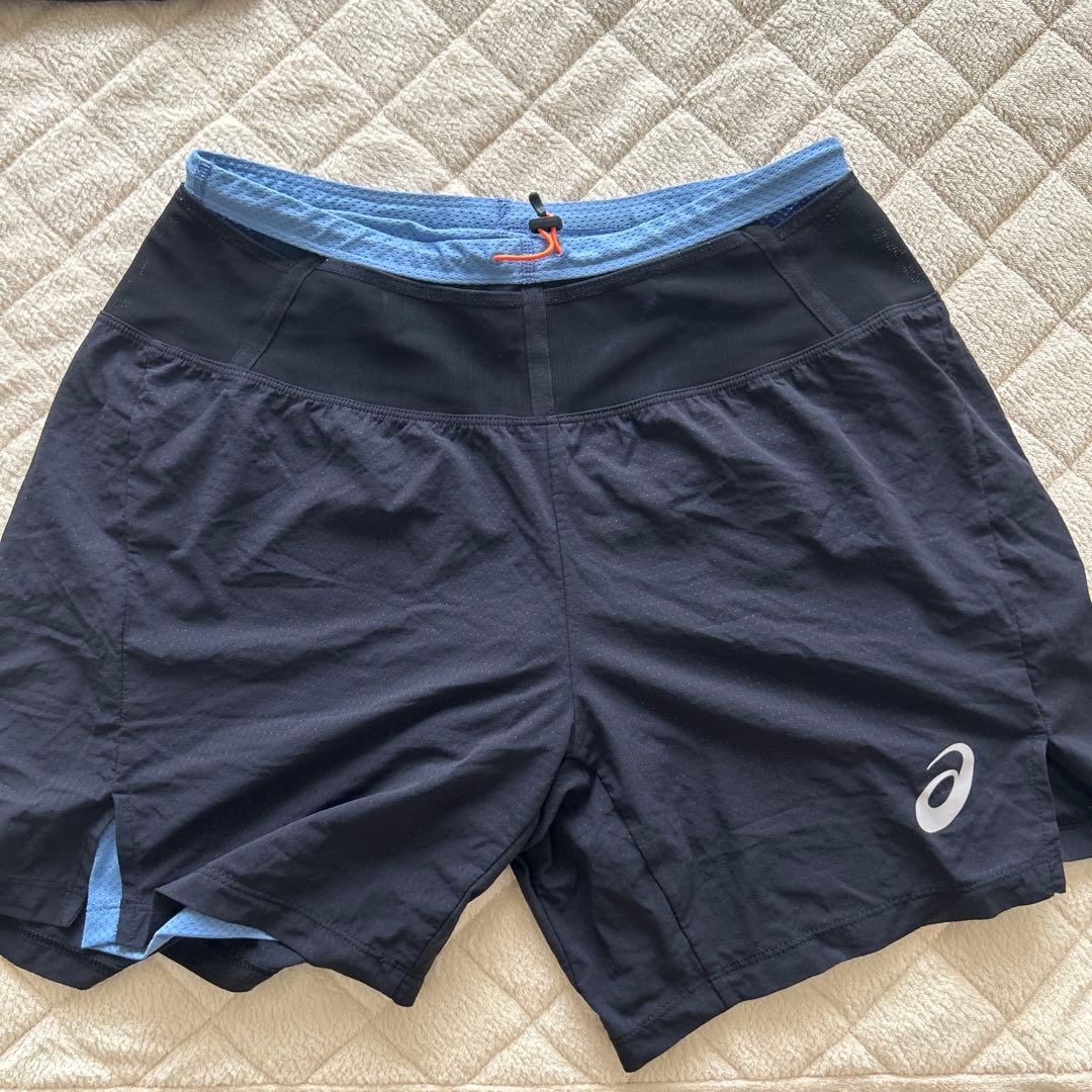 ASICS ランニング半袖シャツ•パンツセット海外Sサイズ【FUJITRAIL】