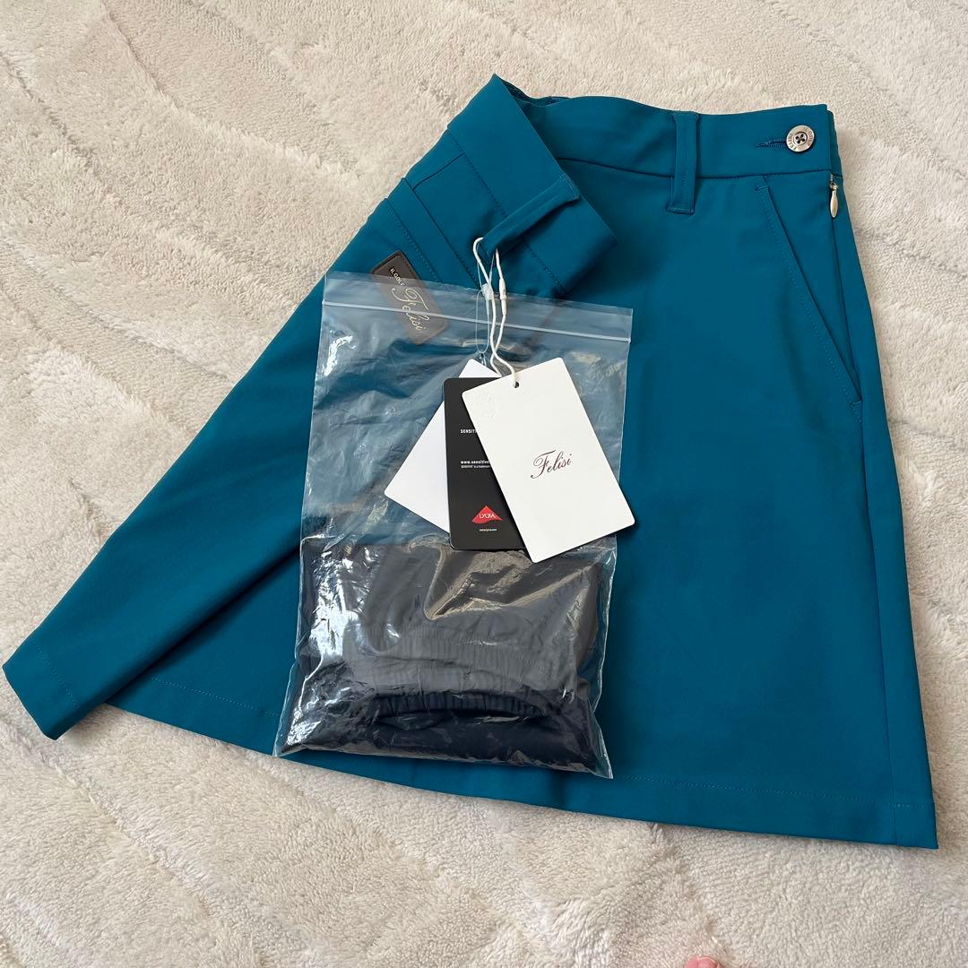 新品★55,000円 BRIEFING&Felisi 上下２枚セット 青緑 S