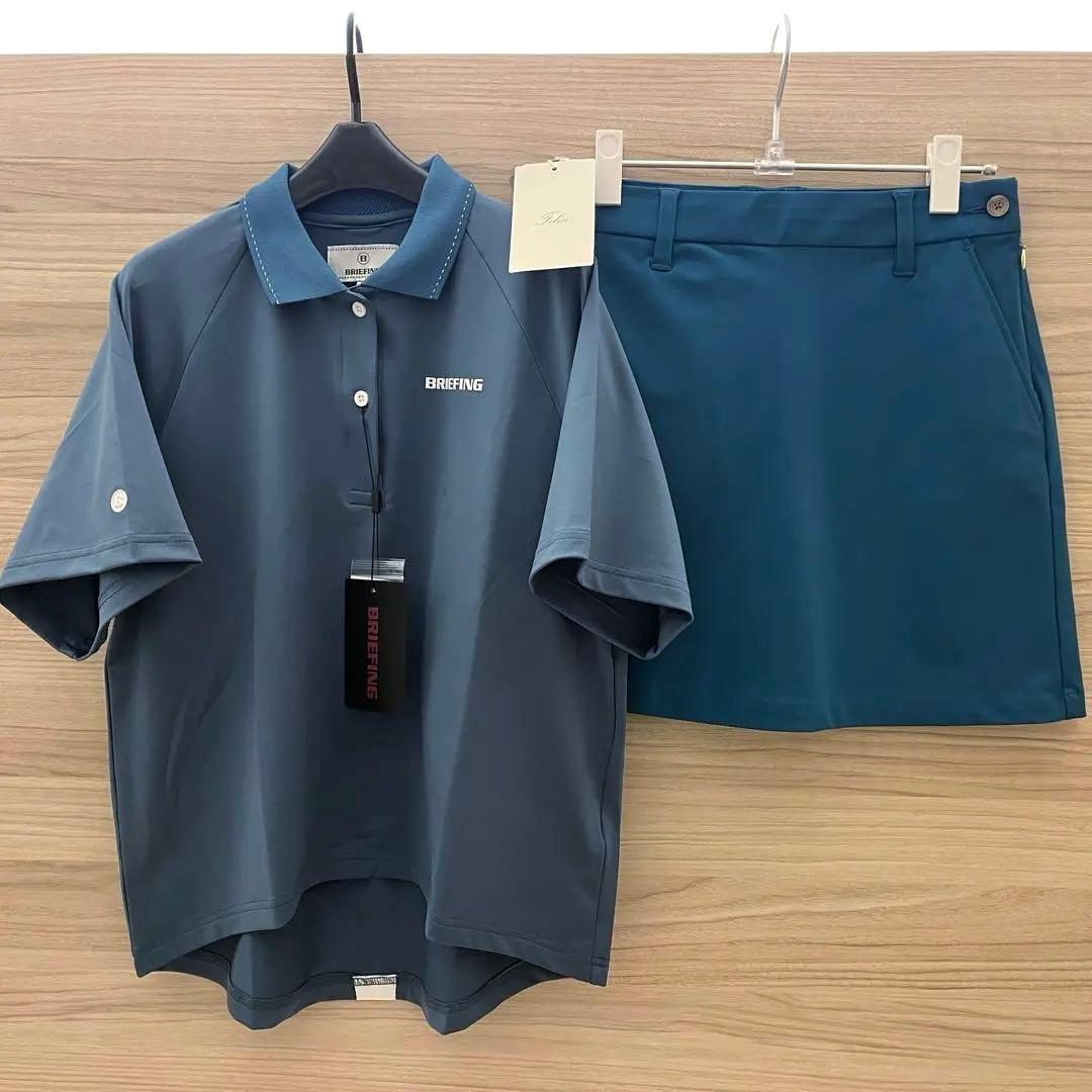 新品★55,000円 BRIEFING&Felisi 上下２枚セット 青緑 S