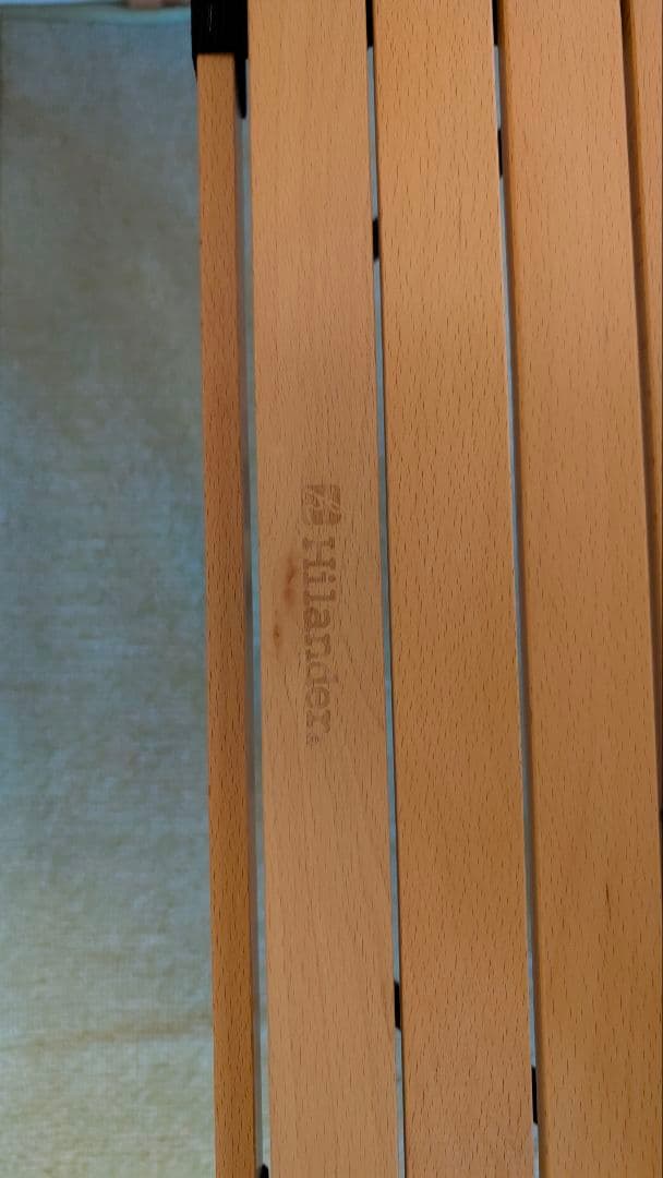 Hilander　ウッドロールトップテーブル　90X60　美品
