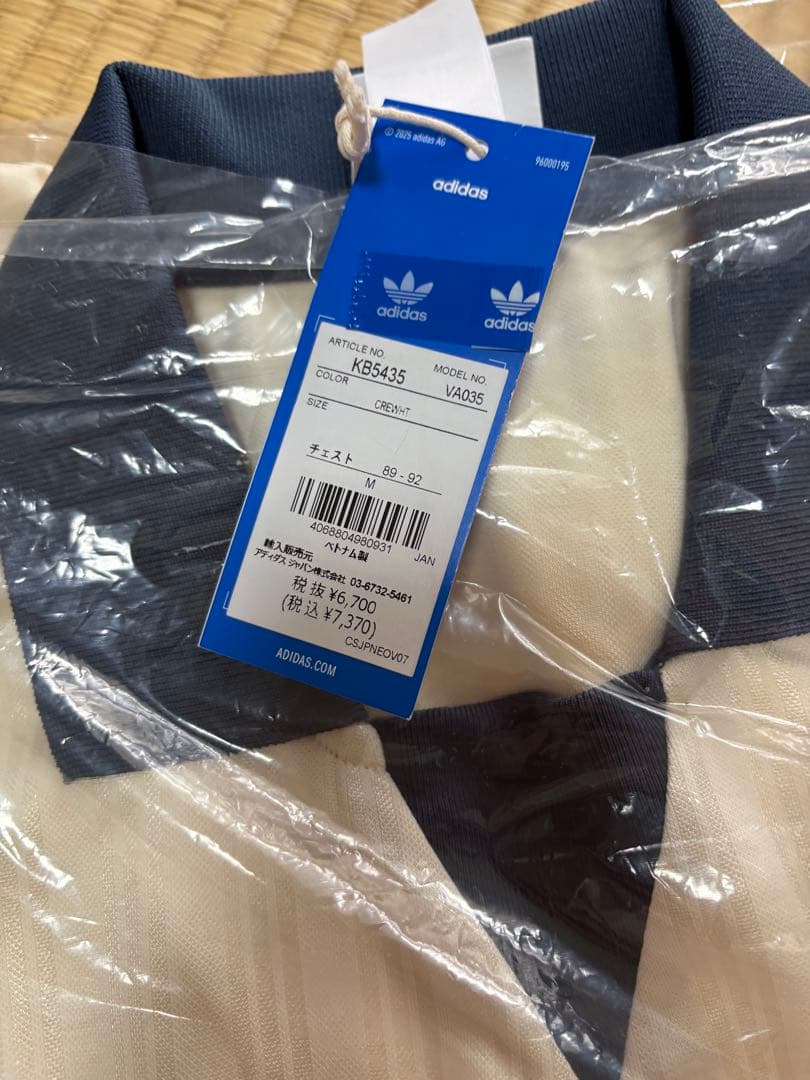 adidas ホワイト ネイビー ポロシャツ