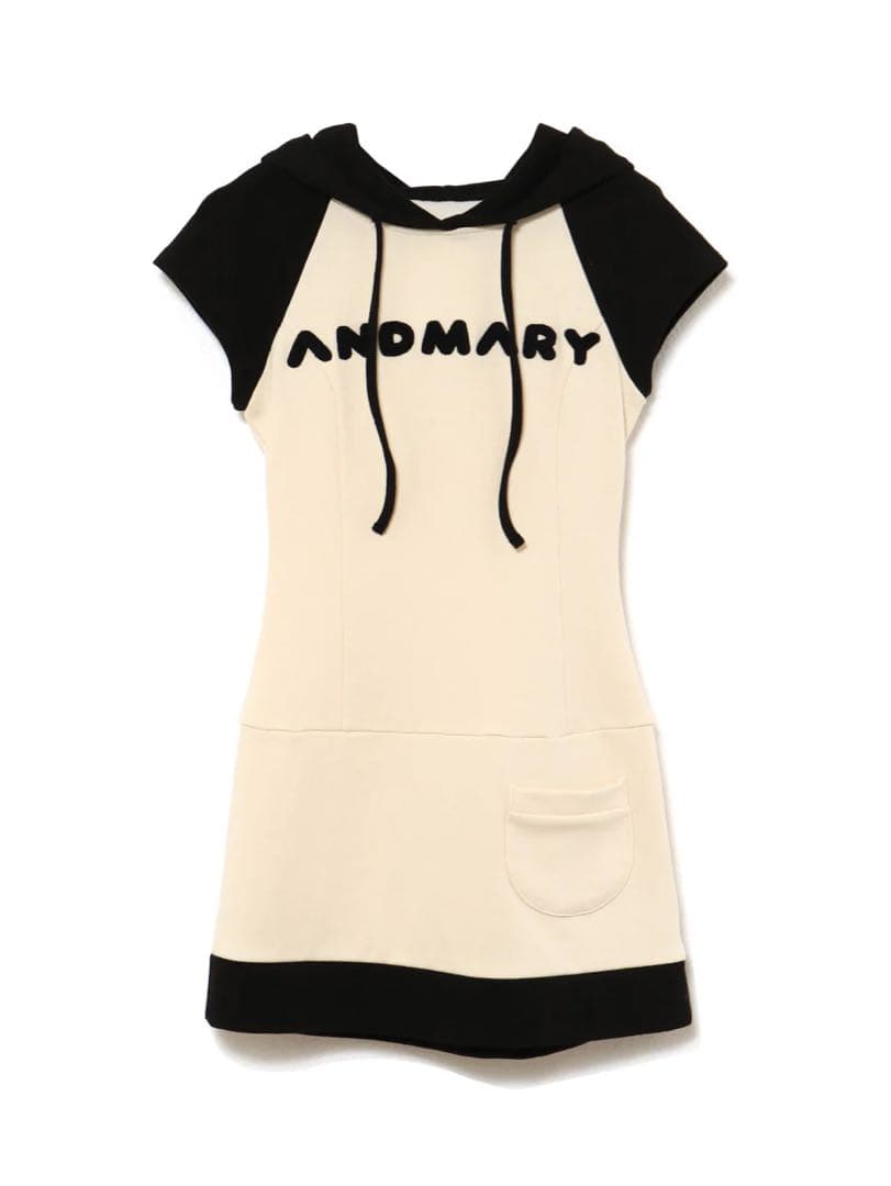 レディースウェア andmary mary logo mini dress black