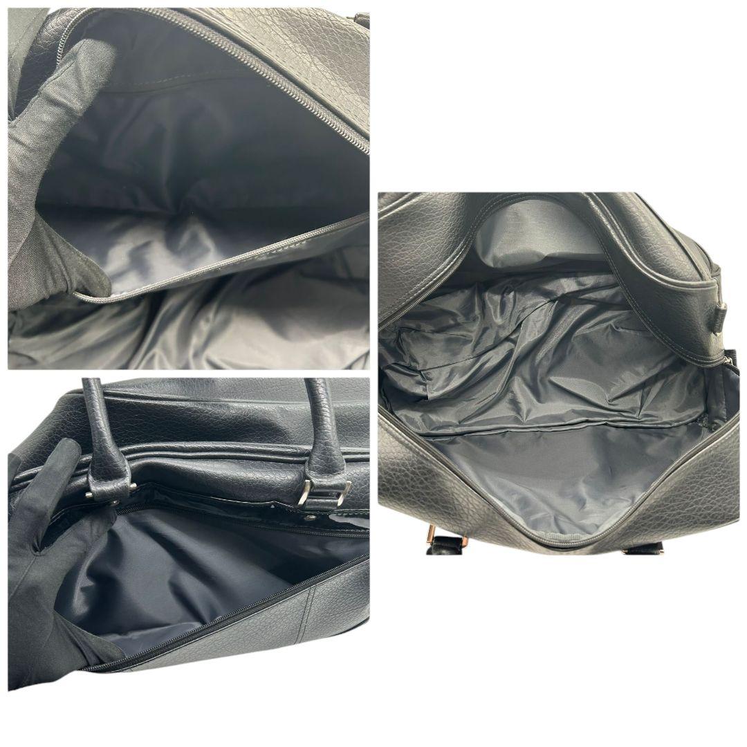 美品　キャロウェイ　ハンドバッグ　2way　黒　レザー　自立　ワンショルダー　x