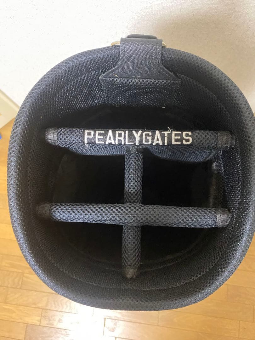 ※訳アリ　PEARLY GATES キャディバッグ ホワイト/ブラック