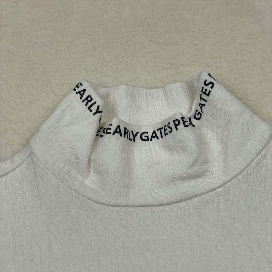 未使用級　PEARLY GATES インナー　ハイネックシャツ ホワイト　春夏