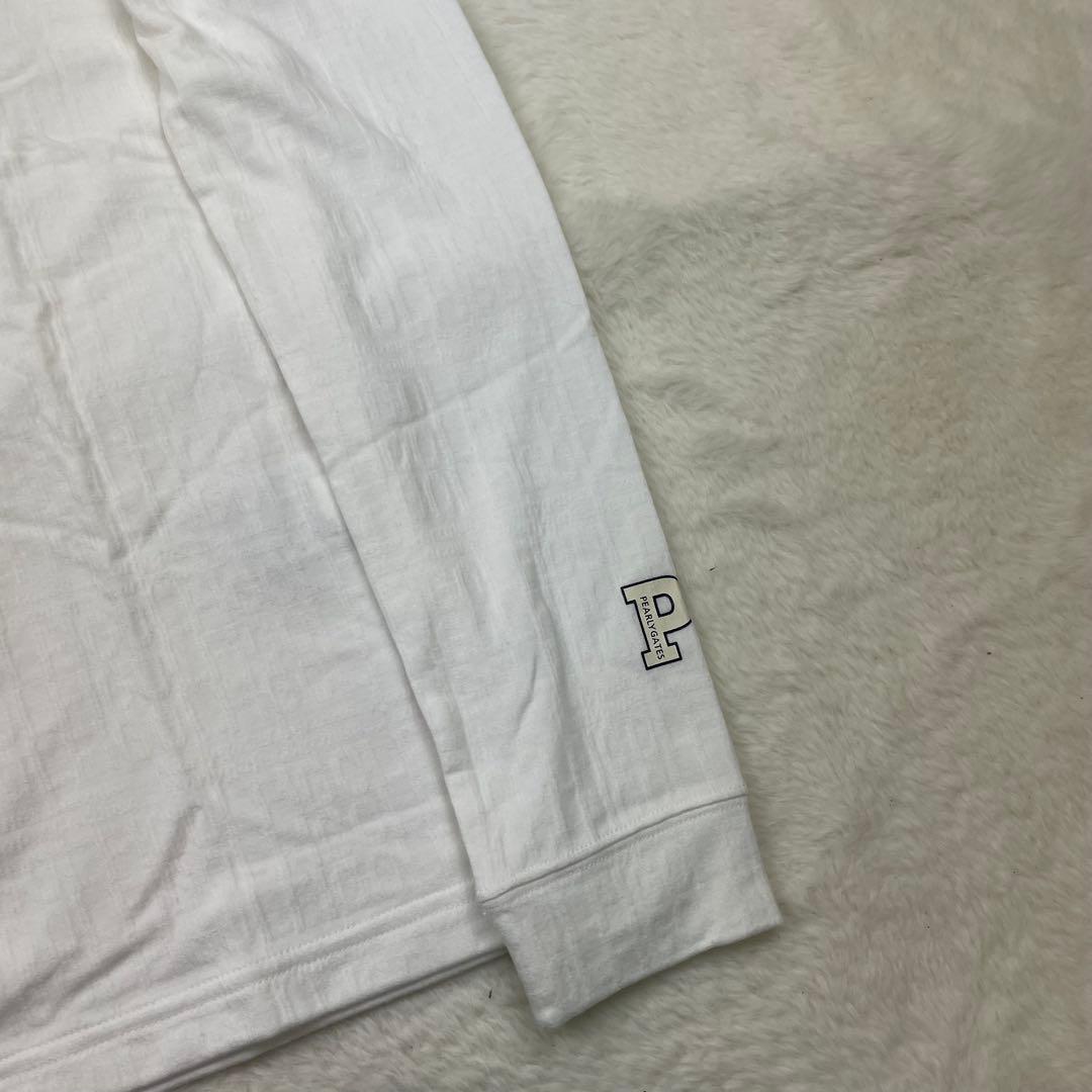 未使用級　PEARLY GATES インナー　ハイネックシャツ ホワイト　春夏