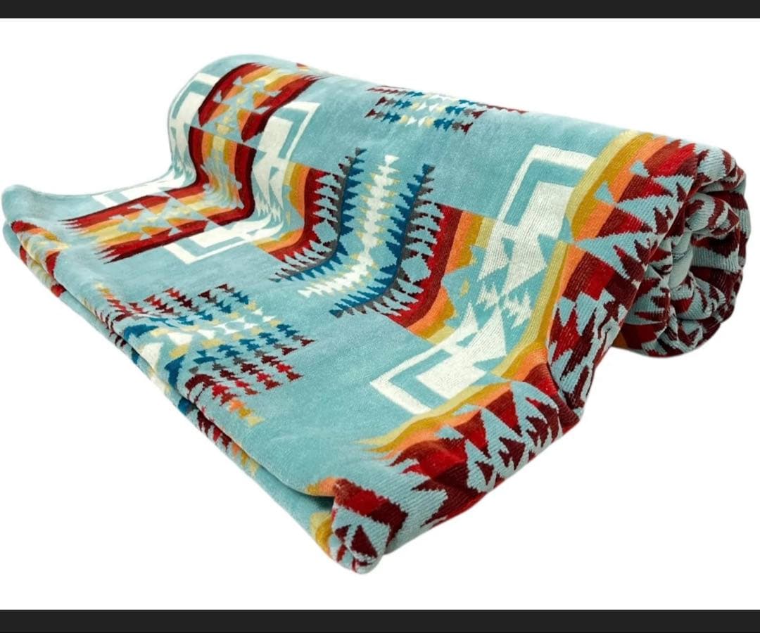 PENDLETON ペンドルトン大判タオルケット ビーチタオル　水色