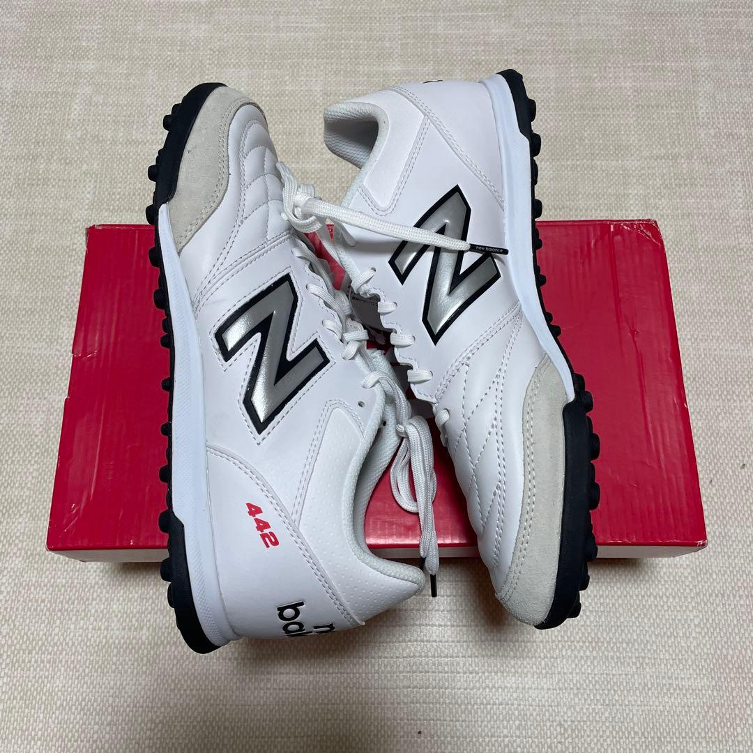 [新品]27cm NEW BALANCE 442 TEAM TF トレシュー 白