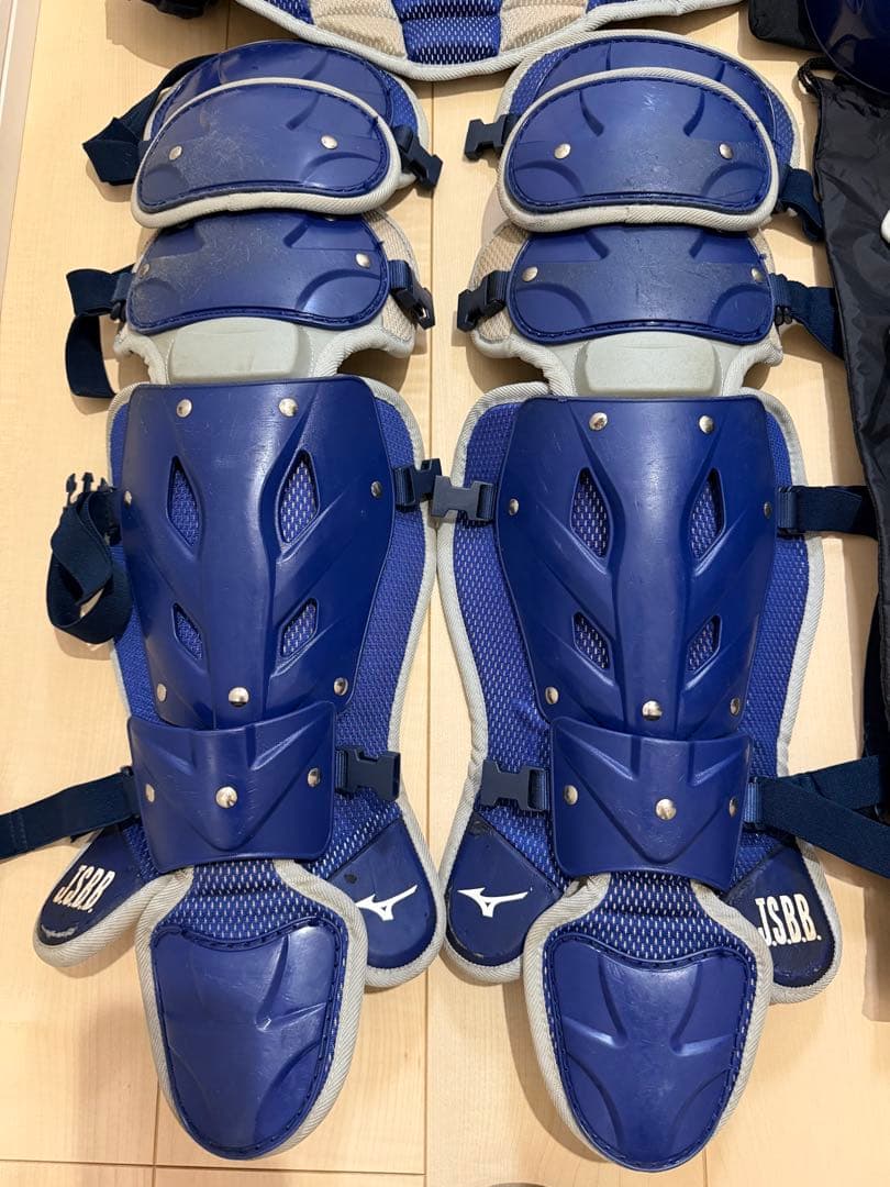 Mizuno pro 軟式キャッチャー防具セット 青 JSBR