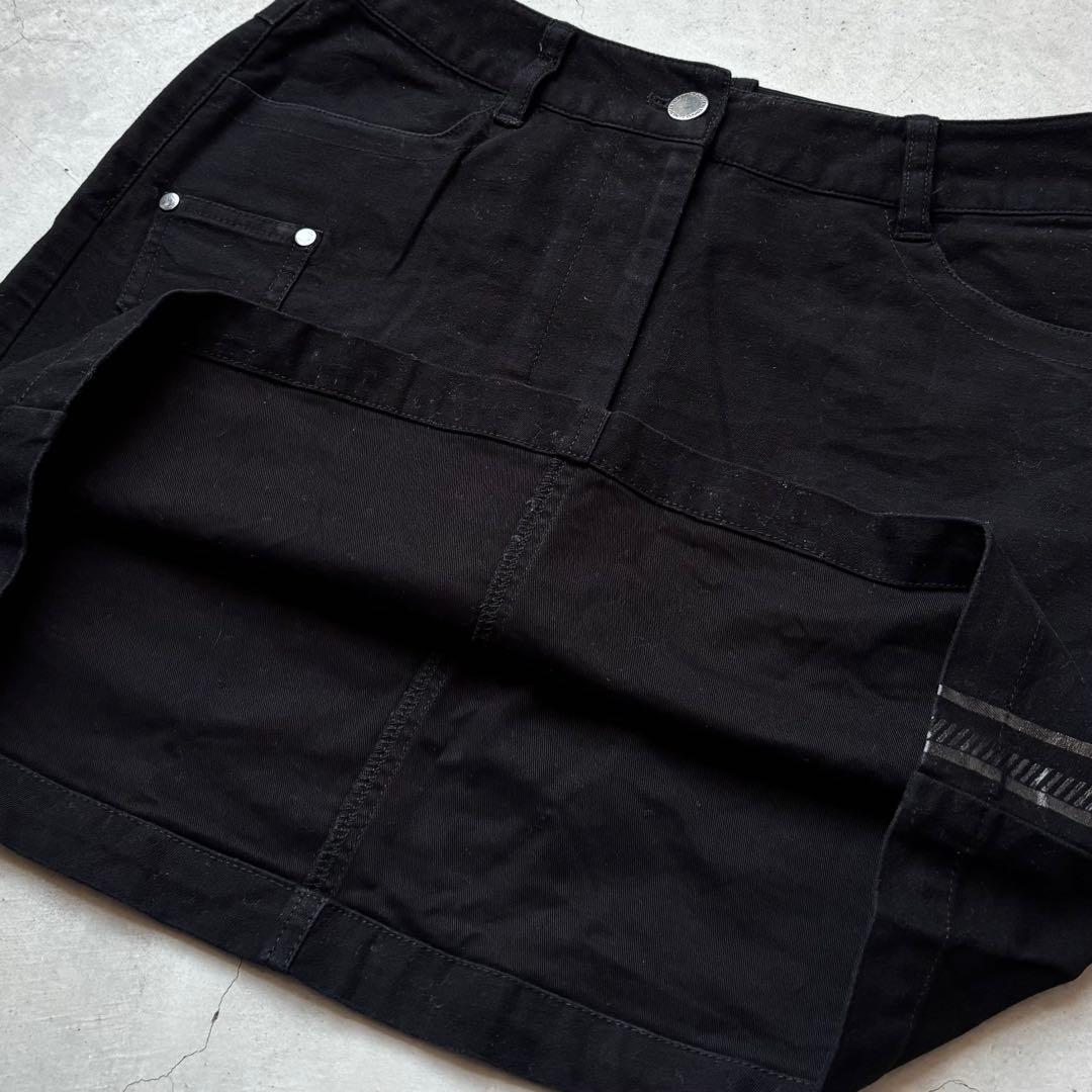   Golf バックロゴ ストレッチスカート 黒 M