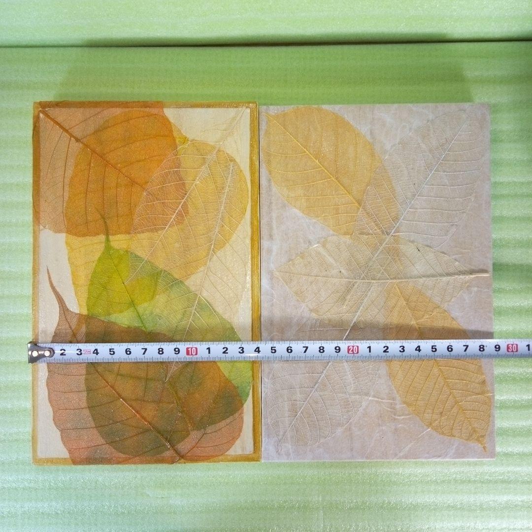 Botany painting　ボタニーペインティング　木製小物入れ　木箱　2個