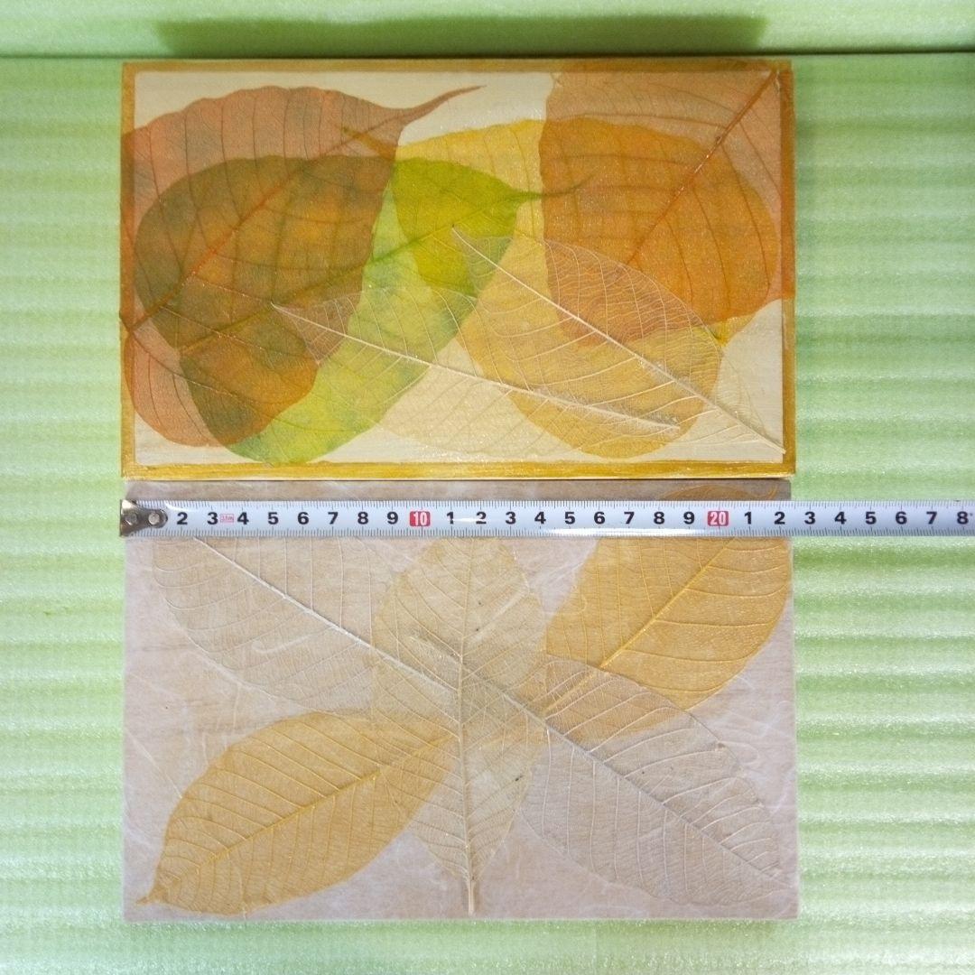 Botany painting　ボタニーペインティング　木製小物入れ　木箱　2個