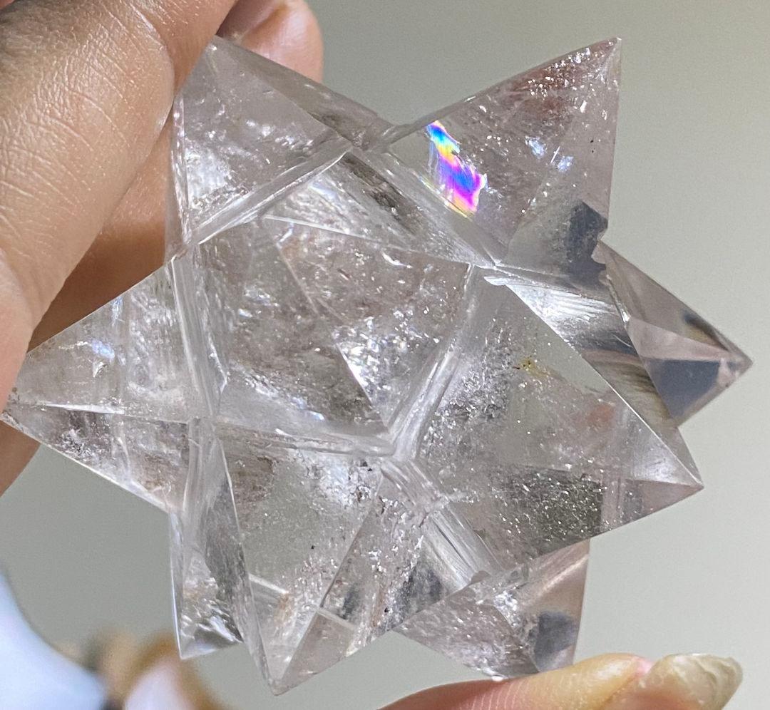 水晶★クリア クォーツ★キラキラ シラー★綺麗な虹★マカバ スター★アステロイド