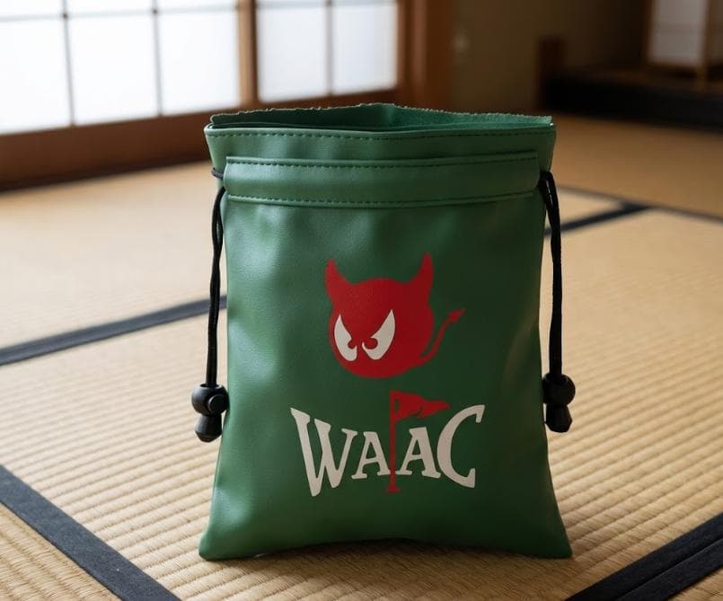 WAAC ゴルフ巾着バッグ 小飛侠デザイン 防水 軽量 韓国風 完売人気 美品✨