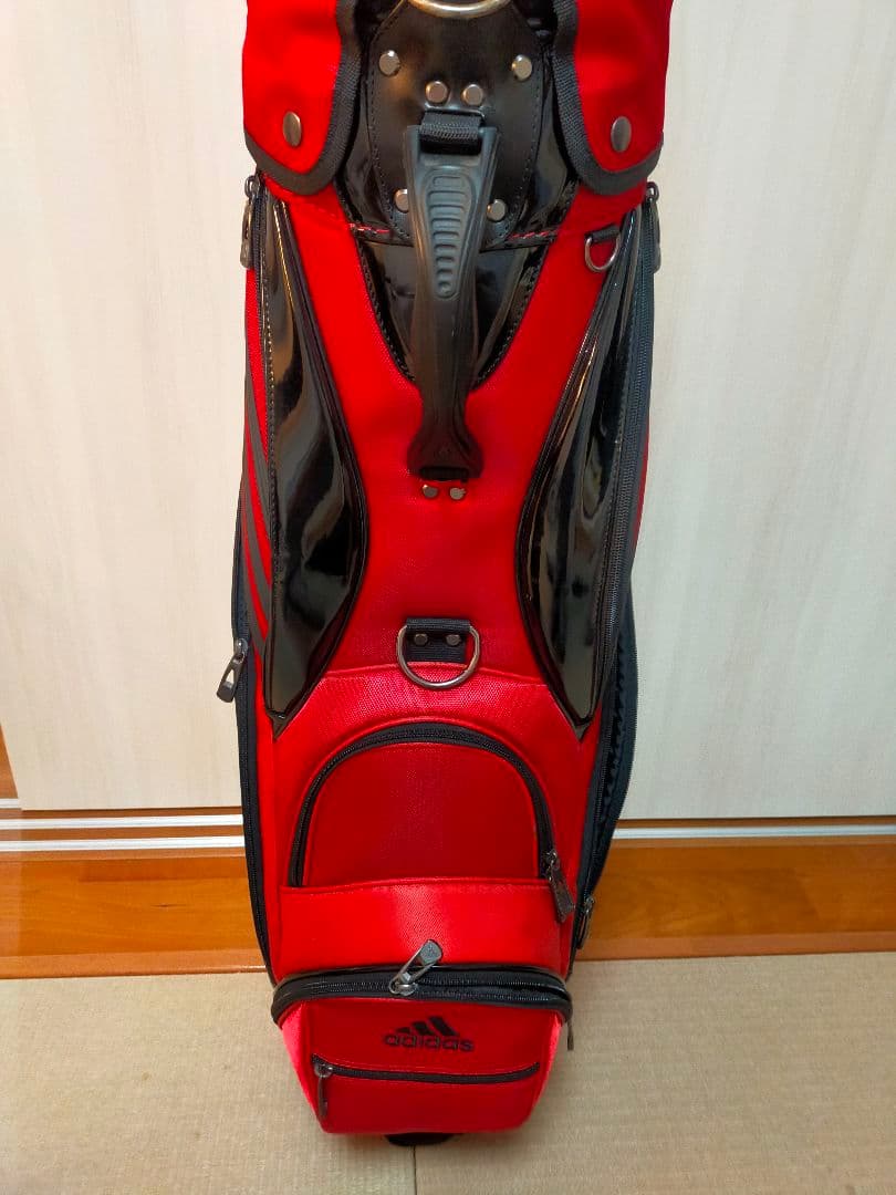 adidas ゴルフバッグ 赤 ストライプ アディダス