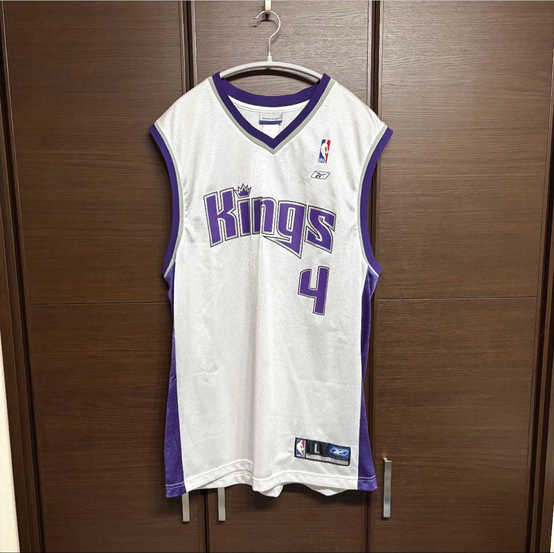 美品 希少 Reebok NBA KINGS クリスウェバー ゲームシャツ L