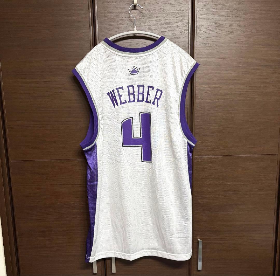 美品 希少 Reebok NBA KINGS クリスウェバー ゲームシャツ L