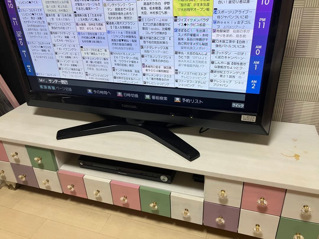 数日で処分します！ローボード　サイドボード　テレビ台　パステルカラー