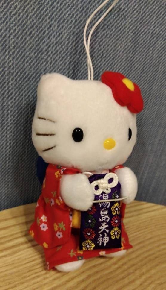 激レア！レトロ☆ハローキティ☆神社限定☆和服 着物 お守り ぬいぐるみ