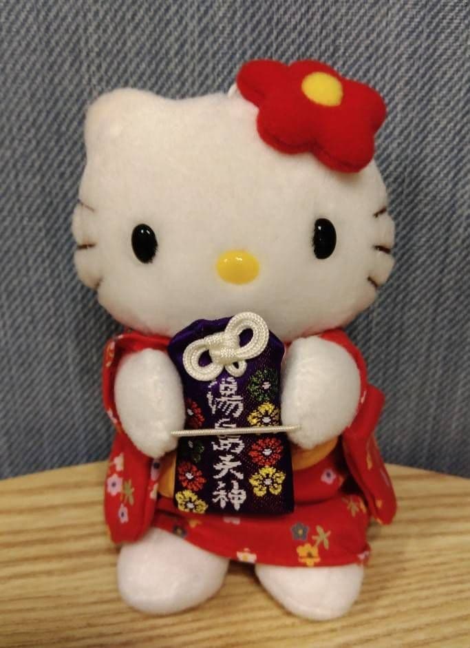 激レア！レトロ☆ハローキティ☆神社限定☆和服 着物 お守り ぬいぐるみ