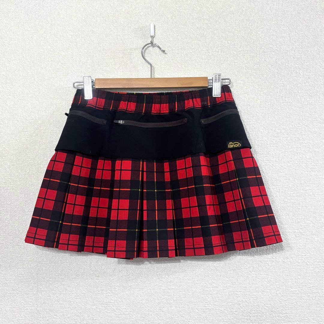 ranor TARTAN CHECK PLEATS SKIRT RED Sサイズ