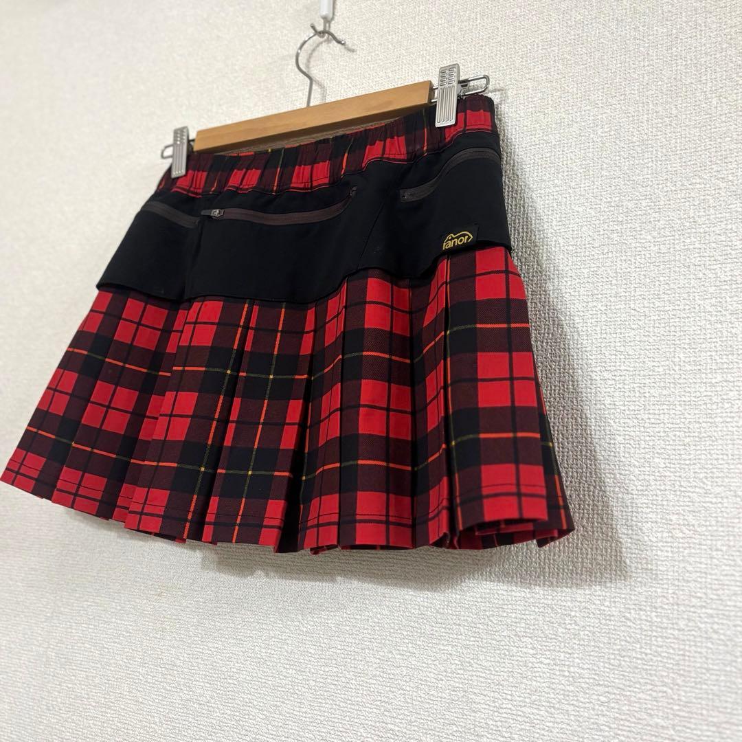 ranor TARTAN CHECK PLEATS SKIRT RED Sサイズ