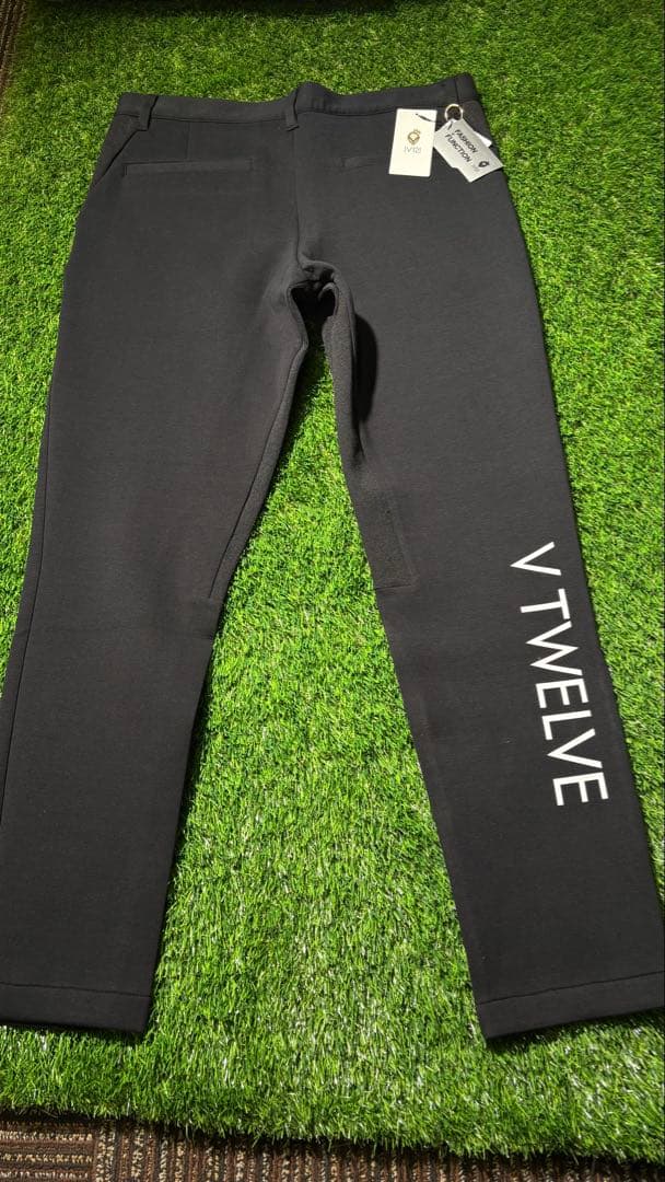 【XLサイズ】新品タグ付き V12 SHOT PANTS 黒 ゴルフパンツ