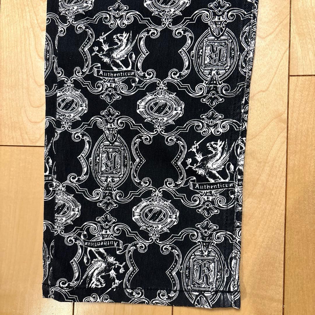 最終値下げ★カールカナイゴルフ　総柄パンツ　/XXL90cmストレッチ　黒