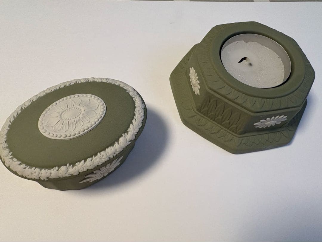 WEDGEWOOD ジャスパーウエア　アクセサリーケース　キャンドルホルダー