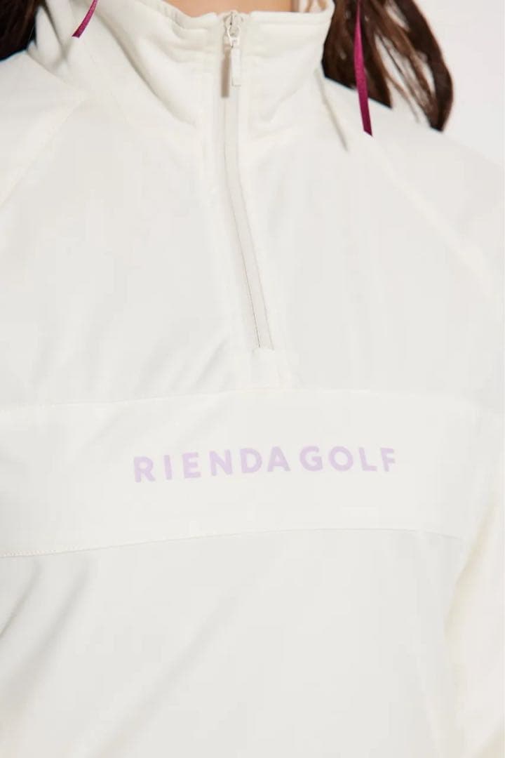 ぱんだ　新品 RIENDA GOLF ハーフジップライトブルゾン　S
