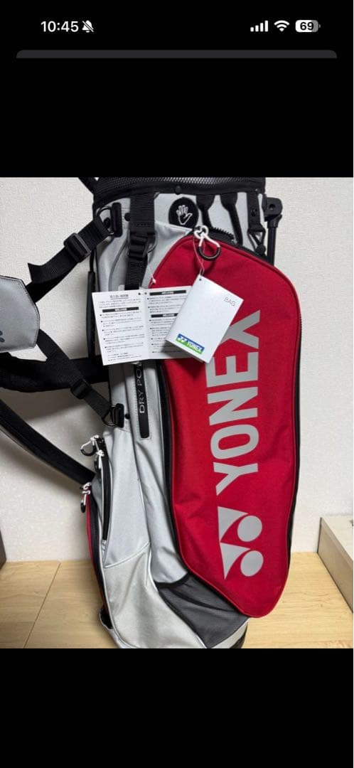 YONEX キャディバッグ レッド グレー