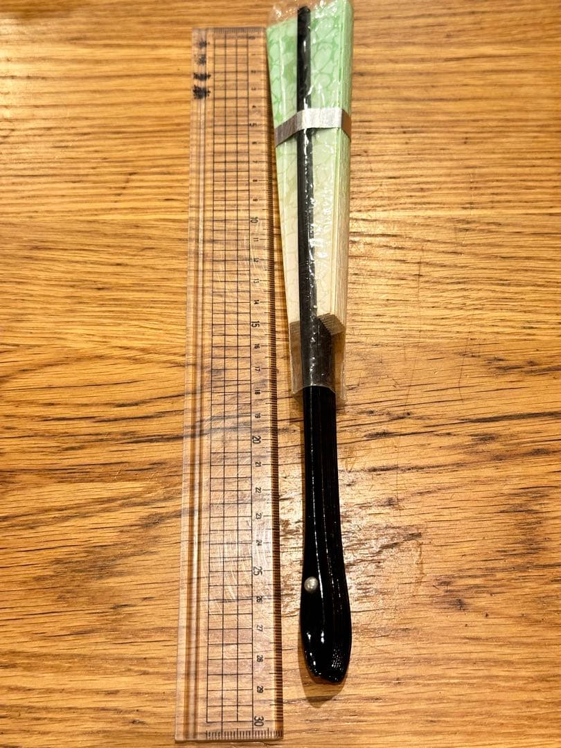 ④【美品】日本舞踊　踊り　練習　舞台　扇子　舞扇（グリーン）全体的に綺麗