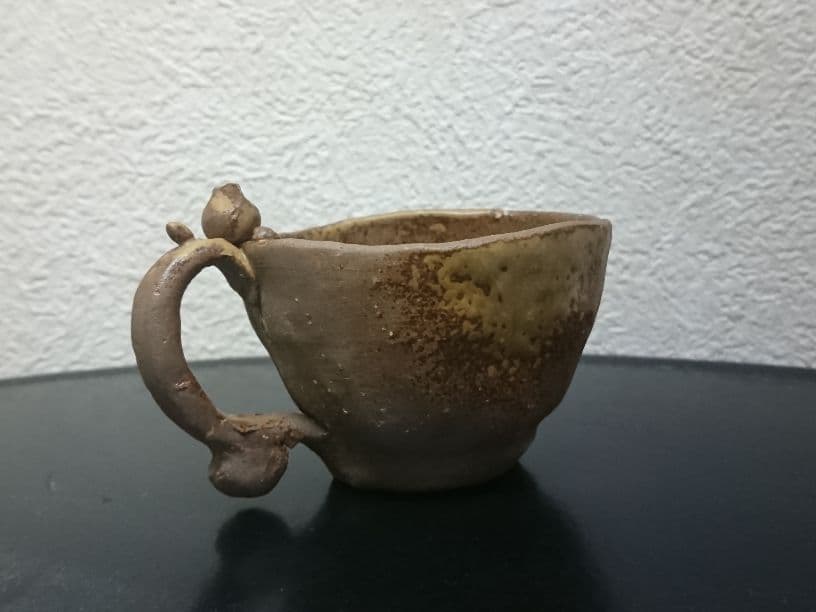SEIDO作 備前焼ぐい呑 withにゃんこ