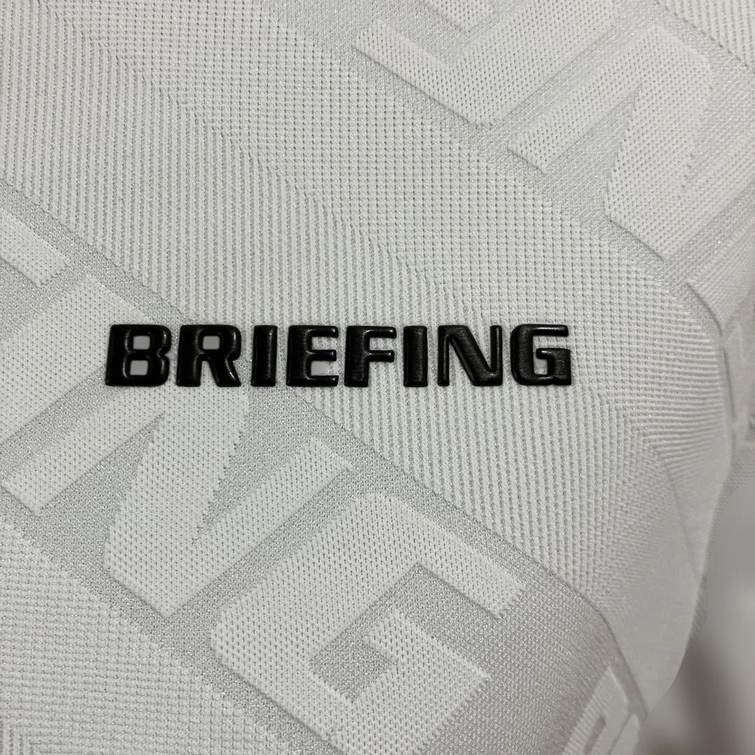 BRIEFING レディースホワイト　ロゴ　モックネックシャツ M