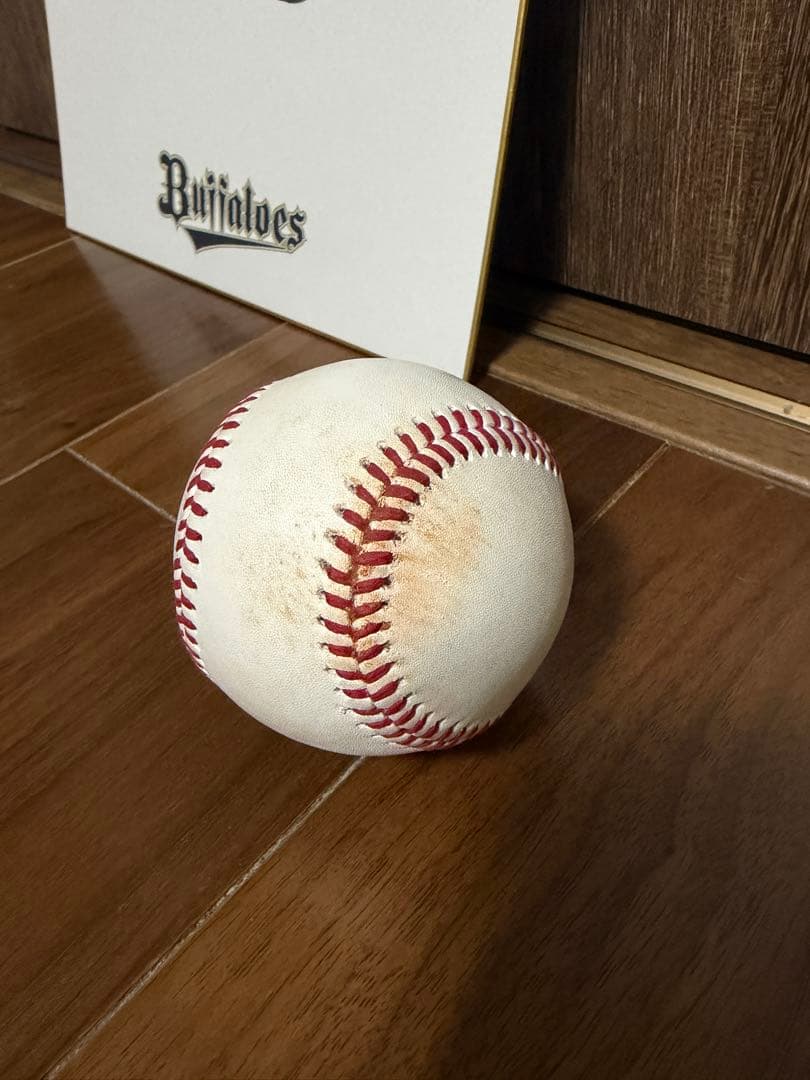 オリックス・バファローズ #8 麦谷祐介選手 直筆サイン、サインボールセット
