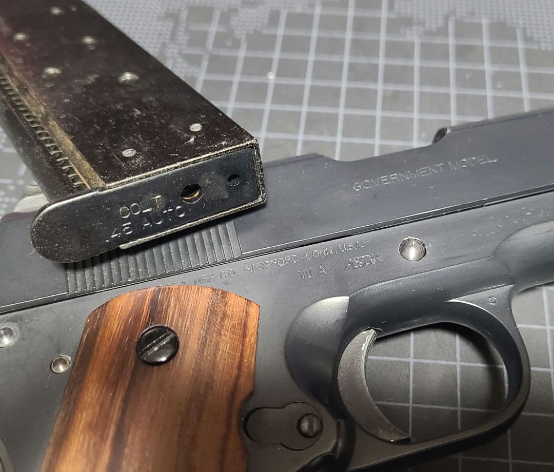 WA M1911A1 コルト ガバメント ガスブローバック 革製ホルスター付き