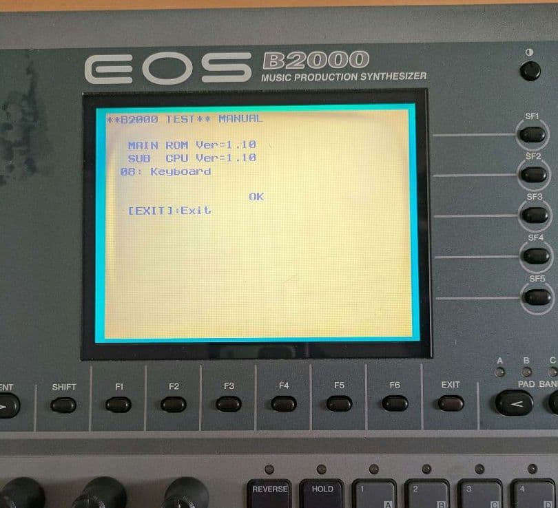 ヤマハ シンセサイザー EOS B2000 テストモード基本動作確認品