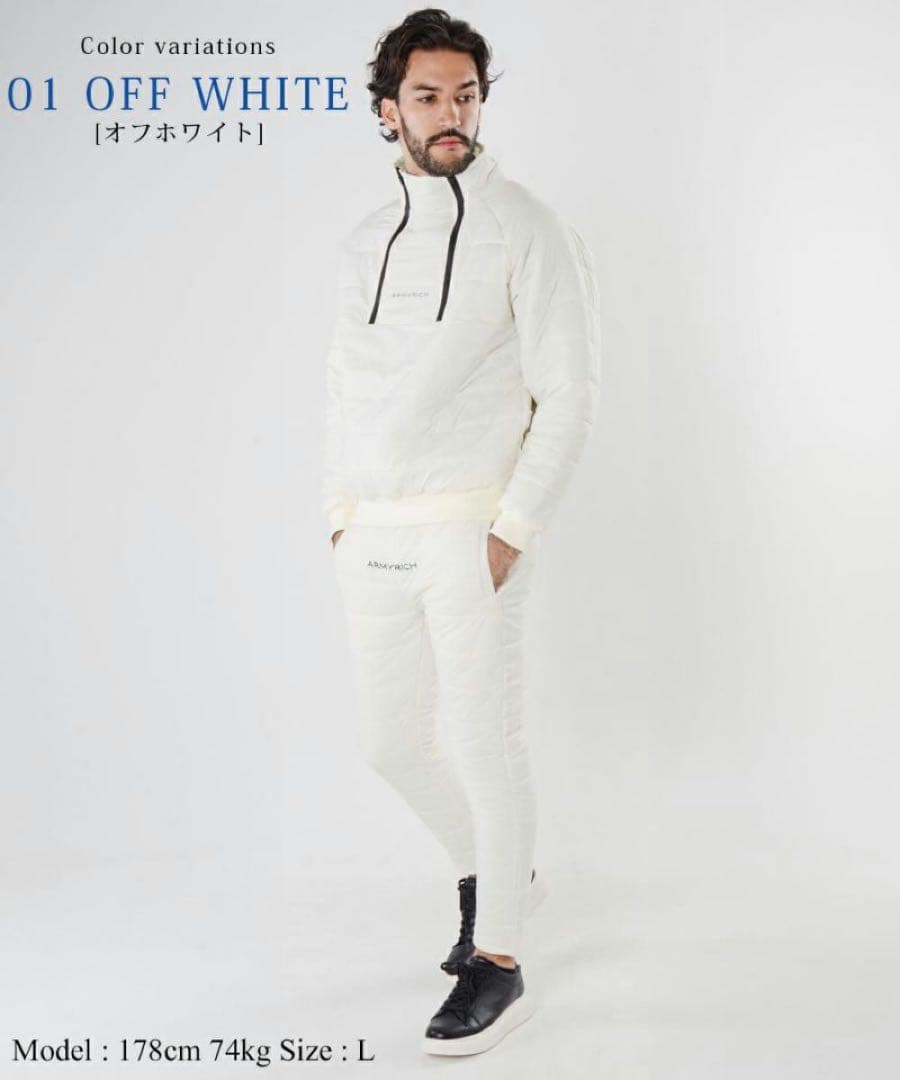 【完売品】アーミーリッチ 中綿スタンドプルオーバーセットアップ ARMYRICH