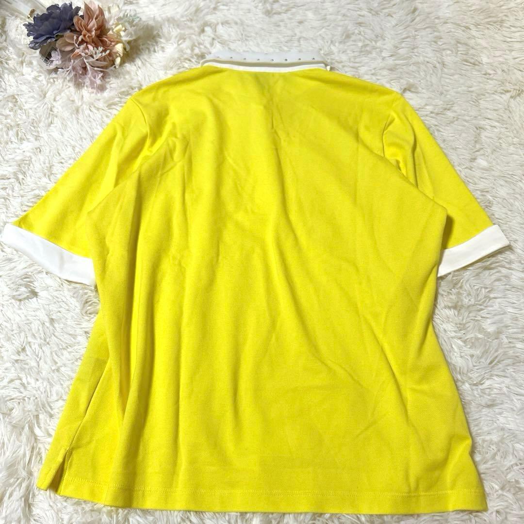 【新品】LANVIN SPORT ラインストーンロゴ ポロシャツ 五分袖 42