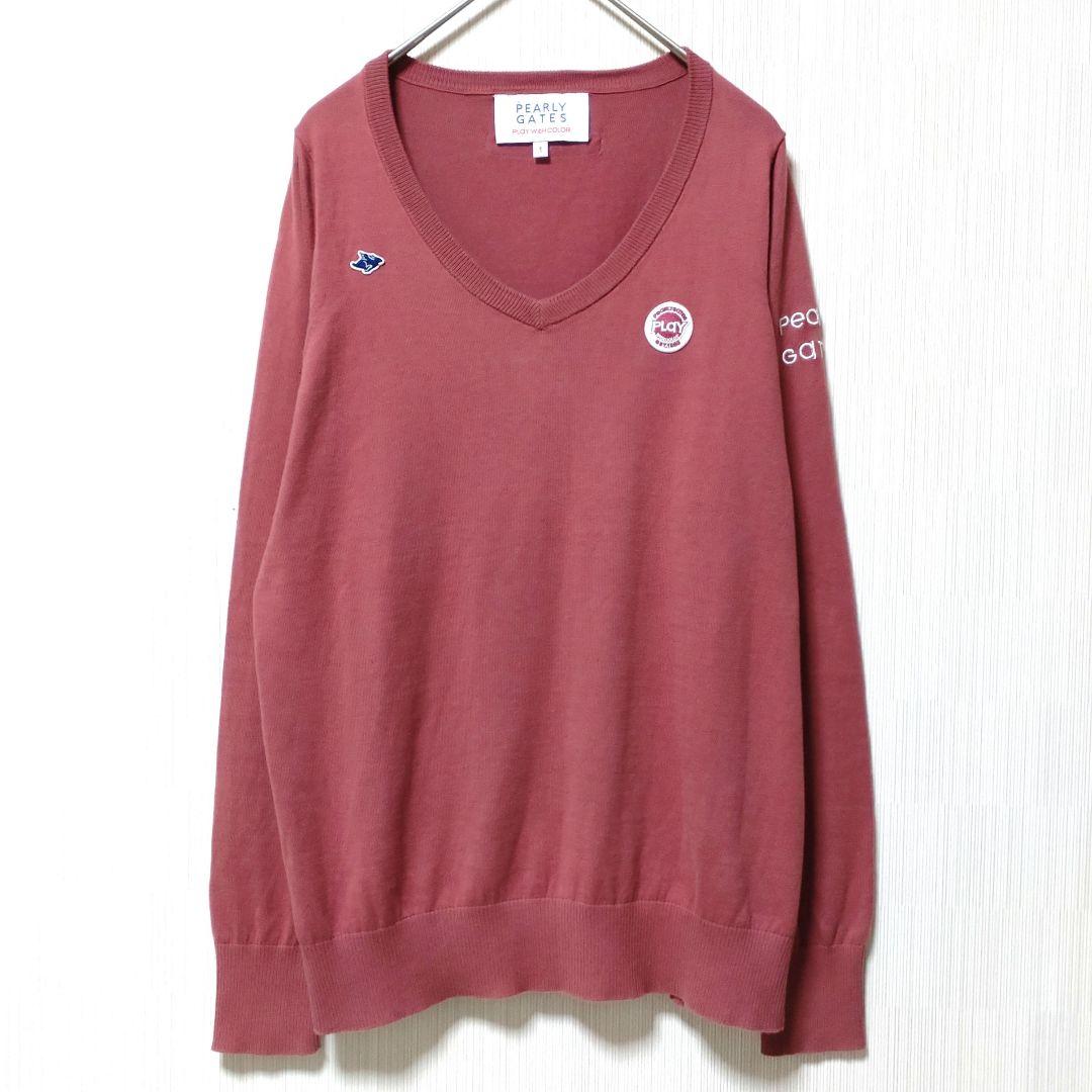 PEARLY GATES レディース ゴルフ Vネックニット サイズ1(M)