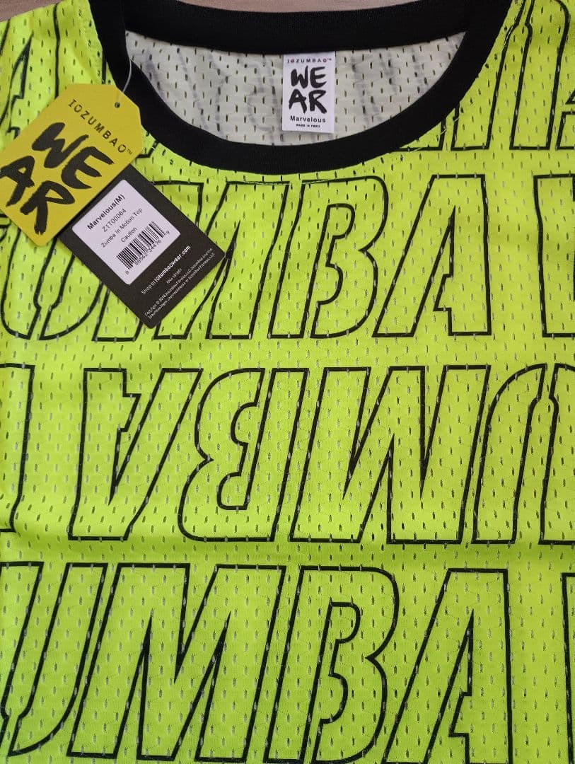 Lucy　ZUMBA メッシュ Tシャツ 蛍光イエロー、ピンクMサイズ4枚