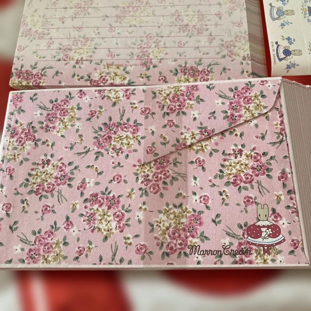 平成サンリオ　マロンクリーム　レターセットシール付　1995 未使用品