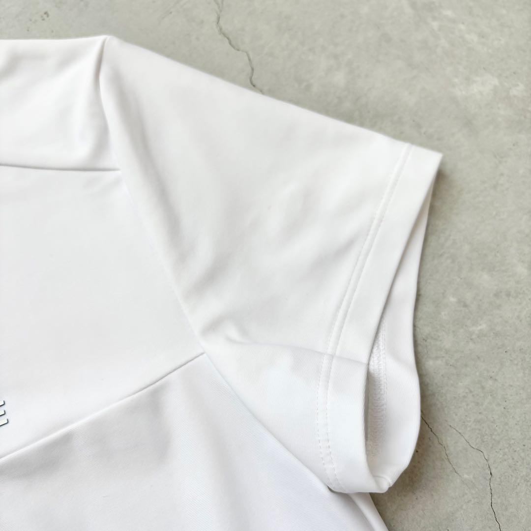 G/FORE ジーフォア ロゴ モックネック半袖Tシャツ ホワイト S ゴルフ